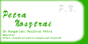 petra nosztrai business card